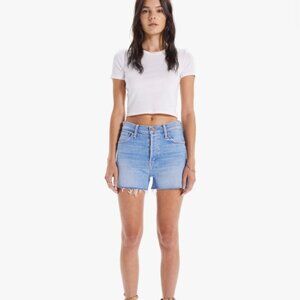 Mother The Scrapper Cut Off Fray Shorts in Camera Obscura